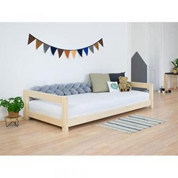 Lit enfant KIDDY 120 x 190 cm à lattes en bois naturel