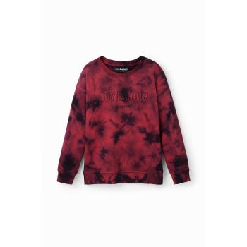 Bambini Desigual: Felpa Rosso Tie‑Dye 3/4