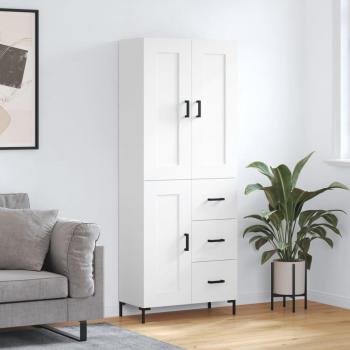 Buffet Haut Design Blanc 69,5x34x180 cm
