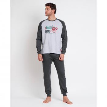Set da notte Lois a maniche lunghe Performance Khaki S