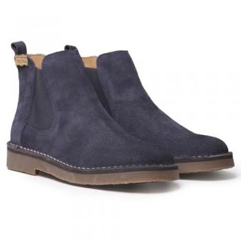 Botines de Mujer Toni Pons ISA-SY en Serraje Azul con Elásticos Laterales