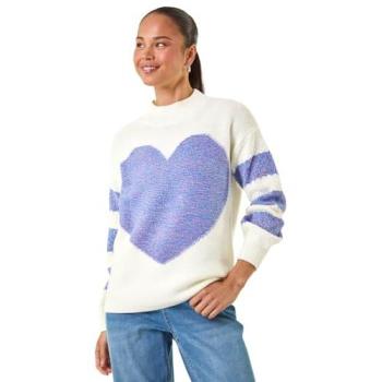 Jupe Pull Molle Roman Bleu Petit Design Block Heart