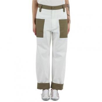 Replay W8136 Pantaloni 28 Butter White / Olive