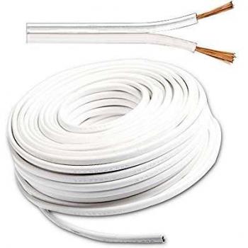 H03VH-H YZWL Kabel 25m Rolle 2-polig 0.75mm², weiß/weiß, AWG 18