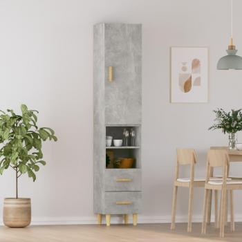 VidaXL Highboard 34.5x34x180 cm Concrete Grey