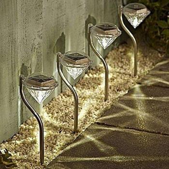4pcs Decorative Solar LED Path Lights