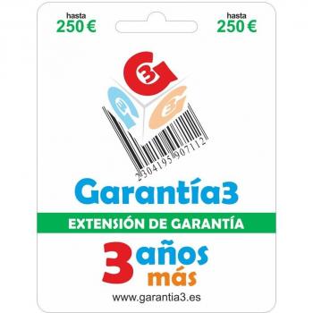 Ampliación Garantía 3 Máximo 250€ 3 años