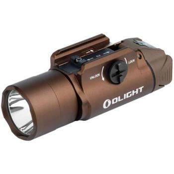 Olight PL Turbo Tactical Light with Spotlight & Floodlight – 800 Lumens, Desert Tan