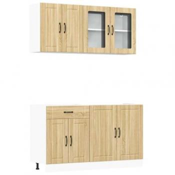 Set di Mobili Cucina 4 pz Kalmar in Truciolato