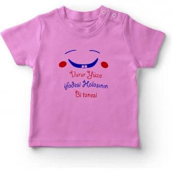 Angemiel Cute Pink Baby Girl T-Shirt with Bangs Face