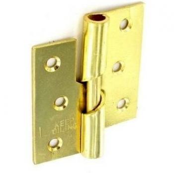 Right Handed Rising Butt Hinge, S4332, with Brass Finish and 3 Length