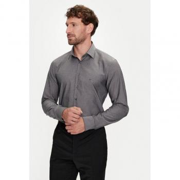 Calvin Klein Hemd K10K113165 – Grau, schlanker Schnitt, Herrenhemd