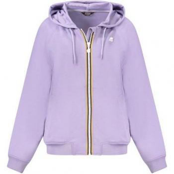 Reißverschluss-Violett-Damenkapuzenpullover K-Way Sweatshirt