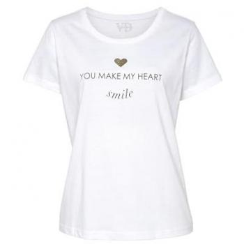 Vivance Dreams Basic Pyjamaoberteil Damen Weiß Gr. 44/46