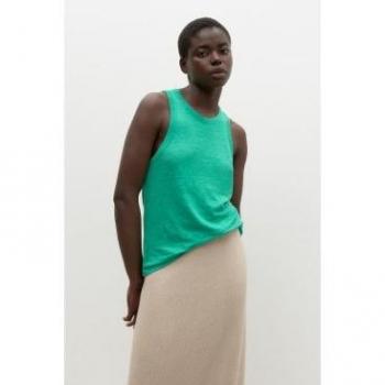 Ecoalf Mujer Turquesa Coimbra Camiseta Cuello Redondo
