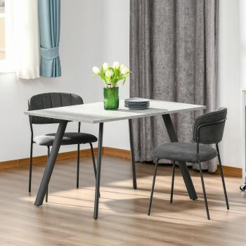 Mesa de Comedor Industrial con Patas de Metal 120x80x76 cm Gris