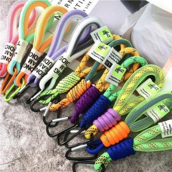 10PCS Neon Braided Keychain Lanyards