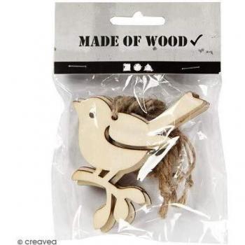 Pezzo di Legno Creativo per Uccelli 9 cm