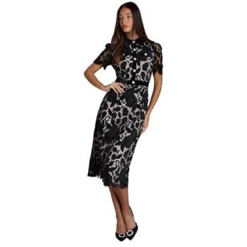 Black Velvet Lace Pencil Dress for Women – Coast, Size 10