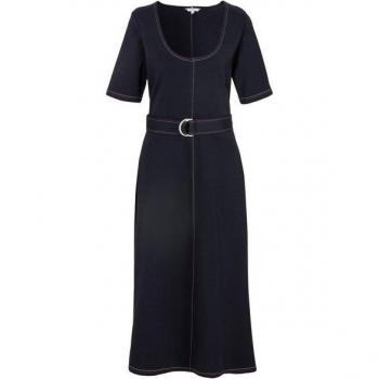 Tommy Hilfiger Curve Bluse midi 1/2SLV – Dunkelblau – Große Größen (N-Gr)