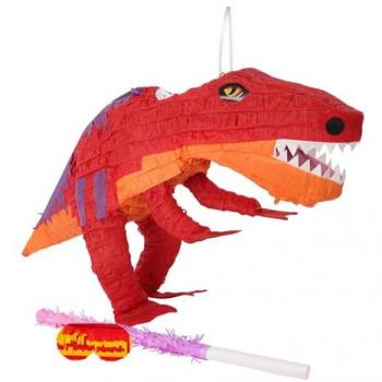 T-Rex Birthday Bash Pinata Set with Stick & Blindfold