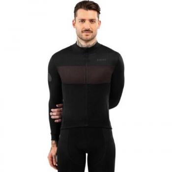Siroko SRX PRO World Race Fiets Trui met Lange Mouwen Zwart Merino Wol Heren