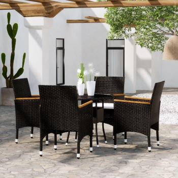Table et Chaises de Repas Salon de Jardin 5 pcs