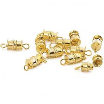 10pcs Cylinder Screw Clasps for Bracelets