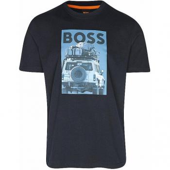 Felpa BOSS con stampa Te Mextour Blu Scuro L