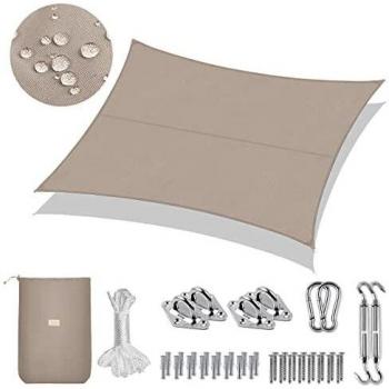 Voile d'ombrage 3x4m Résistant aux Rayons UV