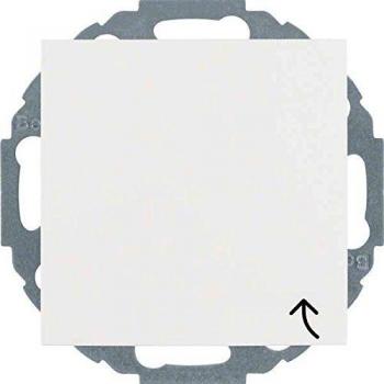 Prise Schuko avec couvercle S.1/B.1/B.3/B.7 en verre Polarweiß, finition mate