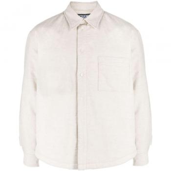 Jacquemus Men's Boulanger Beige Shirt Jacket Size 46