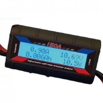 Medidor de vatios 150 amperios con generador eólico y cable resistente, Solar CC en línea (negro)