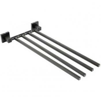 Porte-serviettes design 4 barres noir