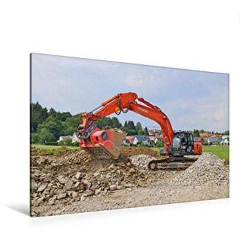 CALVENDO Textil-Leinwand Hitachi Steinbrecher Schaufel 120 x 80 cm
