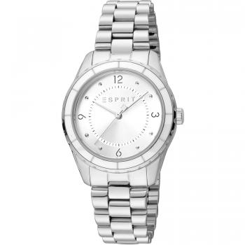Graue Quarzuhr für Damen von Esprit mit silbernem Armband und ES1L348M0055 Modell