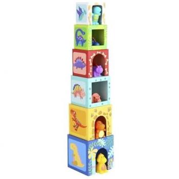 Cubos de Dinosaurios Tooky con 6 Figuras de Juguete