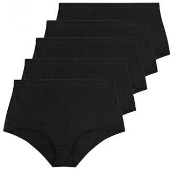 Size 18/20 Black Curve 5‑Pack Full Briefs