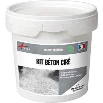 Kit d'Enduit Décoratif Minéral Carambole en Vert pour Sol de Salle de Bain et Cuisine, Compatible avec Plan de Travail Décoratif