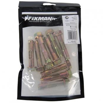 Sleeve Anchors, M12 x 60mm, Fixman Model 594547, Quantity: 10