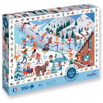 Cherche et Trouve Sports d'Hiver – Puzzle SentoSphère 100 pièces