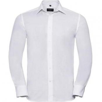 Russell Athletic Mens White Oxford Long‑Sleeved Shirt – 14.5 Size