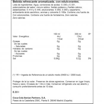 Aquarius Naranja Sin Azúcar