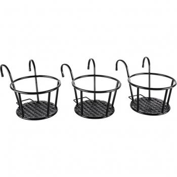 Over The Rail Metal Flower Pot Holders
