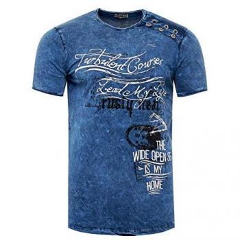 T-Shirt RUSTY NEAL, Gr. XXXL, blau, 100% Baumwolle