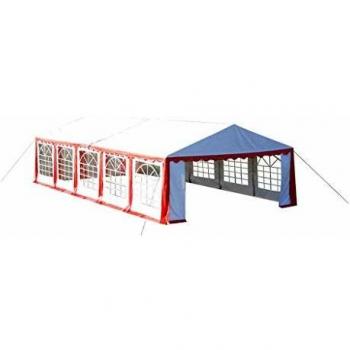 VidaXL FestiCover 10x5m Red/White Panel Set