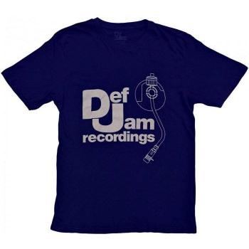 Def Jam Recording Unisex-Adulten Baumwollshirt mit Logo, Größe S, Farbe Navy Blau