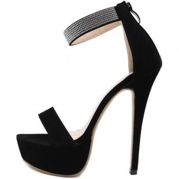 Eilyken Sandalias Negra con Agujeros Modernas