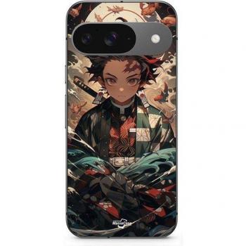 Coque flexible NOIR MANIACASE pour Google Pixel 9 – Demon Slayer Tanjiro