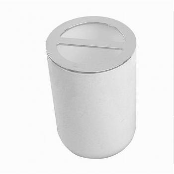 Cleafe Porta Spazzolini in Ceramica Bianco Silver